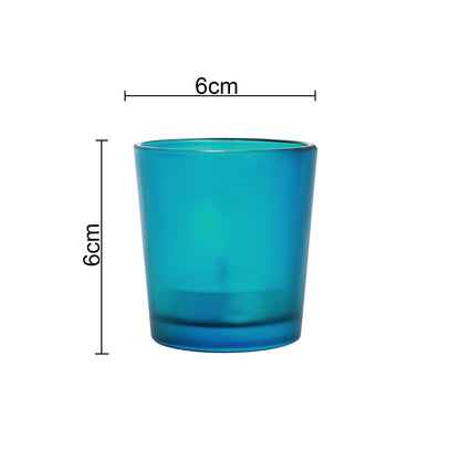 Homesake® Glass Candle Holder Stand With Candle, Pack of 10