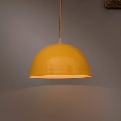 Metallic Pendant hanging light, hanging lamp 8"