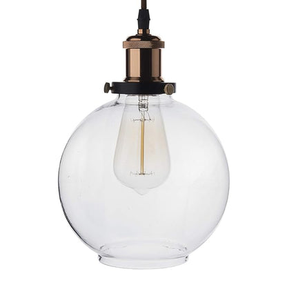 3-Lights Round Cluster Chandelier Modern Glass Globe Hanging Light, Antique Socket, E27 Holder, Kitchen Island Ceiling Light URBAN Retro