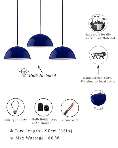 3-lights Linear Cluster Chandelier hanging Pendant Light, kitchen area and dining room light, LED/filament light