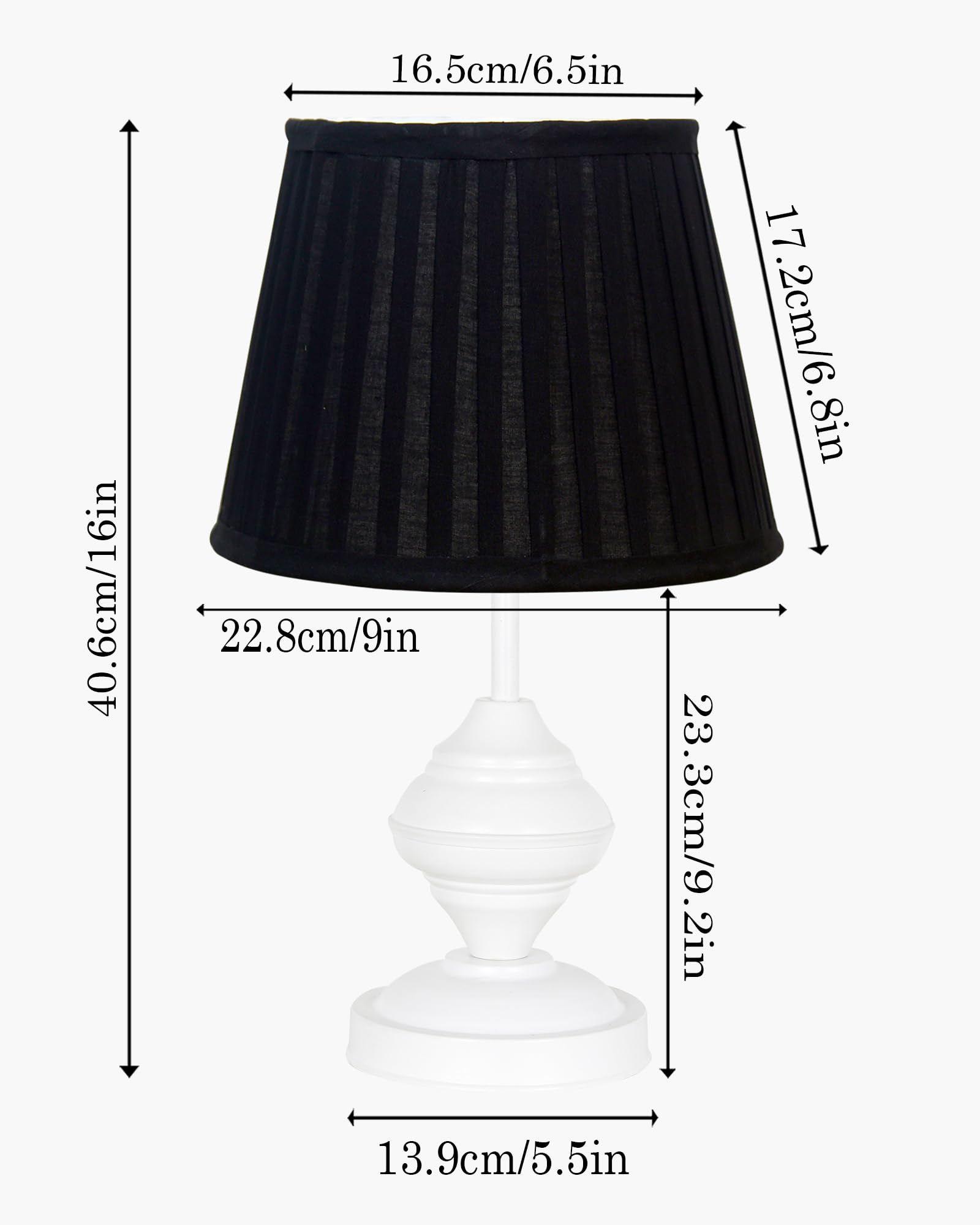 Farmhouse Matt Table Lamp for Bedroom, White Modern Bedside Lamps for Living Room, Rustic Table Light for Night Stands, Dorm, Office, Home Décor Fabric Shade, E27 holder, Urn, Iris Cone