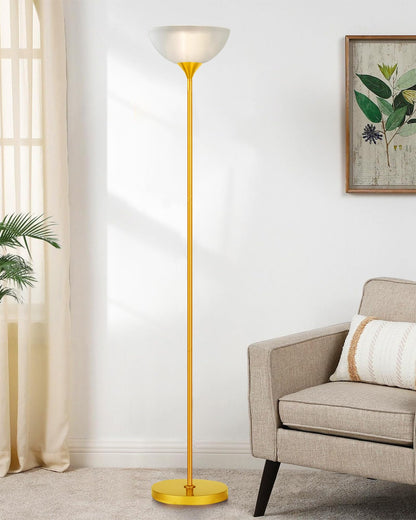 Homesake® Sky Dome Standing Lamps with Acrylic Shade | Modern Floor Lamp for Living Room, Bedrooms, Corner Lamp for Living Room | Standing Lampe (Straight)