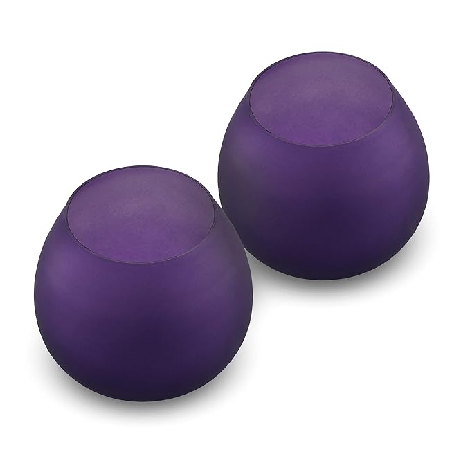 Violet Frost Pot Votive (Set of two pieces) Large