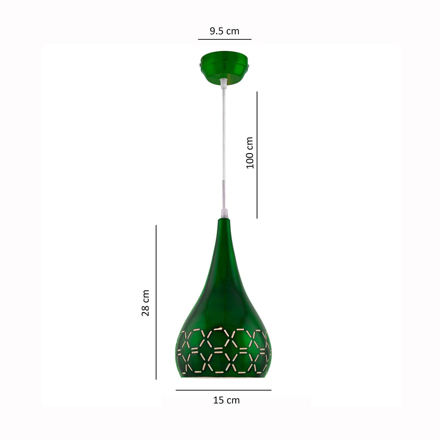 Homesake® Glossy Spining Top Hanging pendant Lamp, Ceiling Light (Green, Cross-Cut)