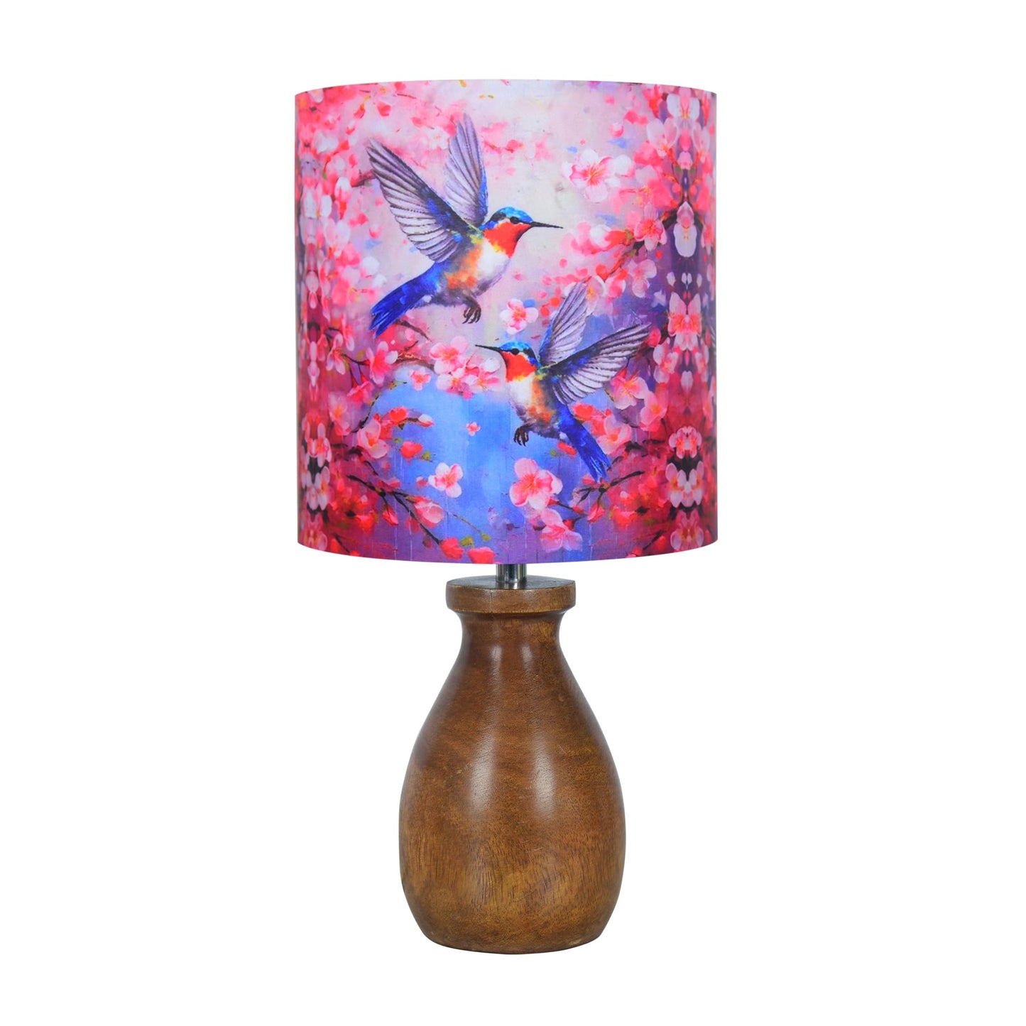 Homesake® Dovel Pot Modern Table Lamp, Wooden Base Modern Fabric Lampshade for Home Office Cafe Restaurant, Dovel Pot, Rabbit
