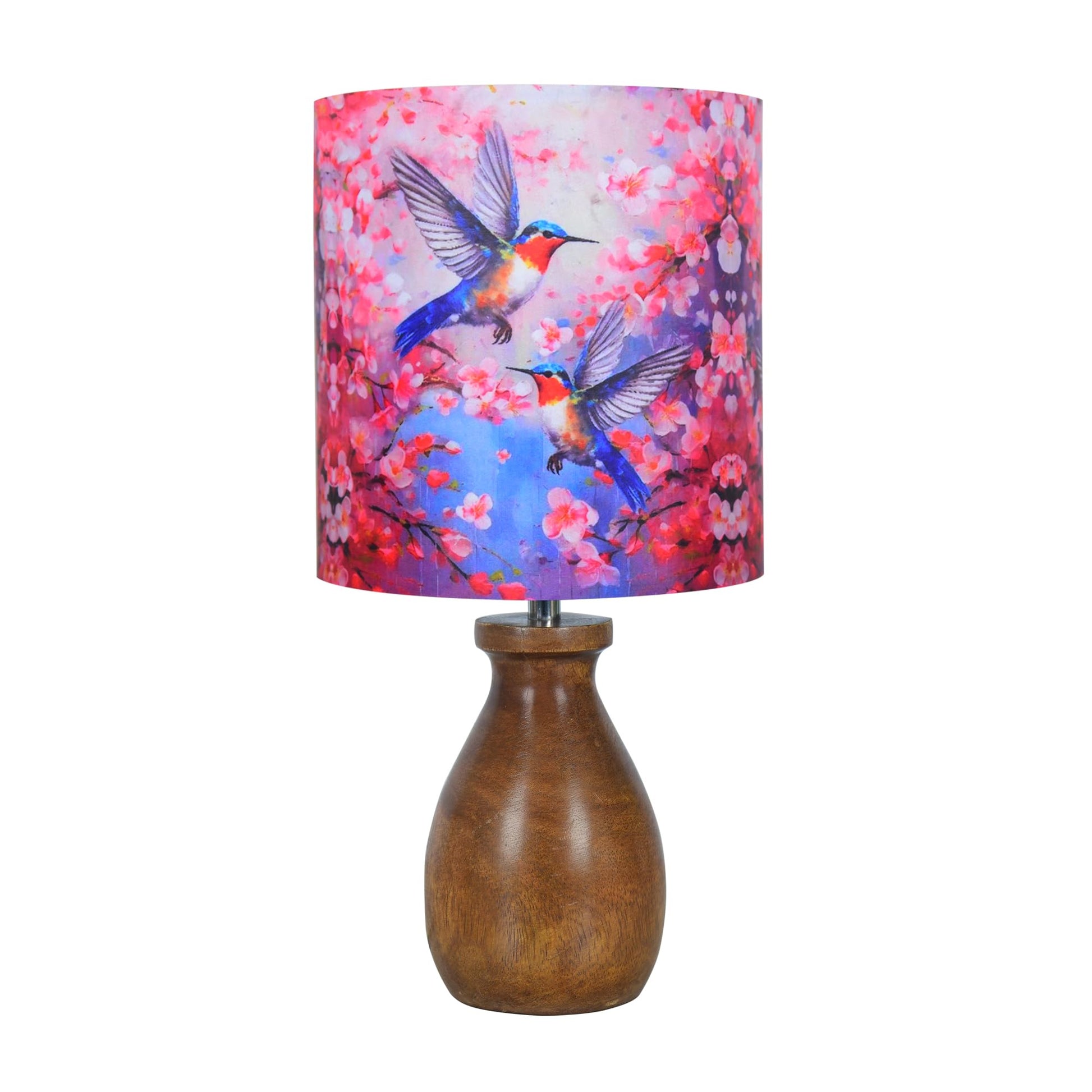 Homesake® Dovel Pot Modern Table Lamp, Wooden Base Modern Fabric Lampshade for Home Office Cafe Restaurant, Dovel Pot, Rabbit