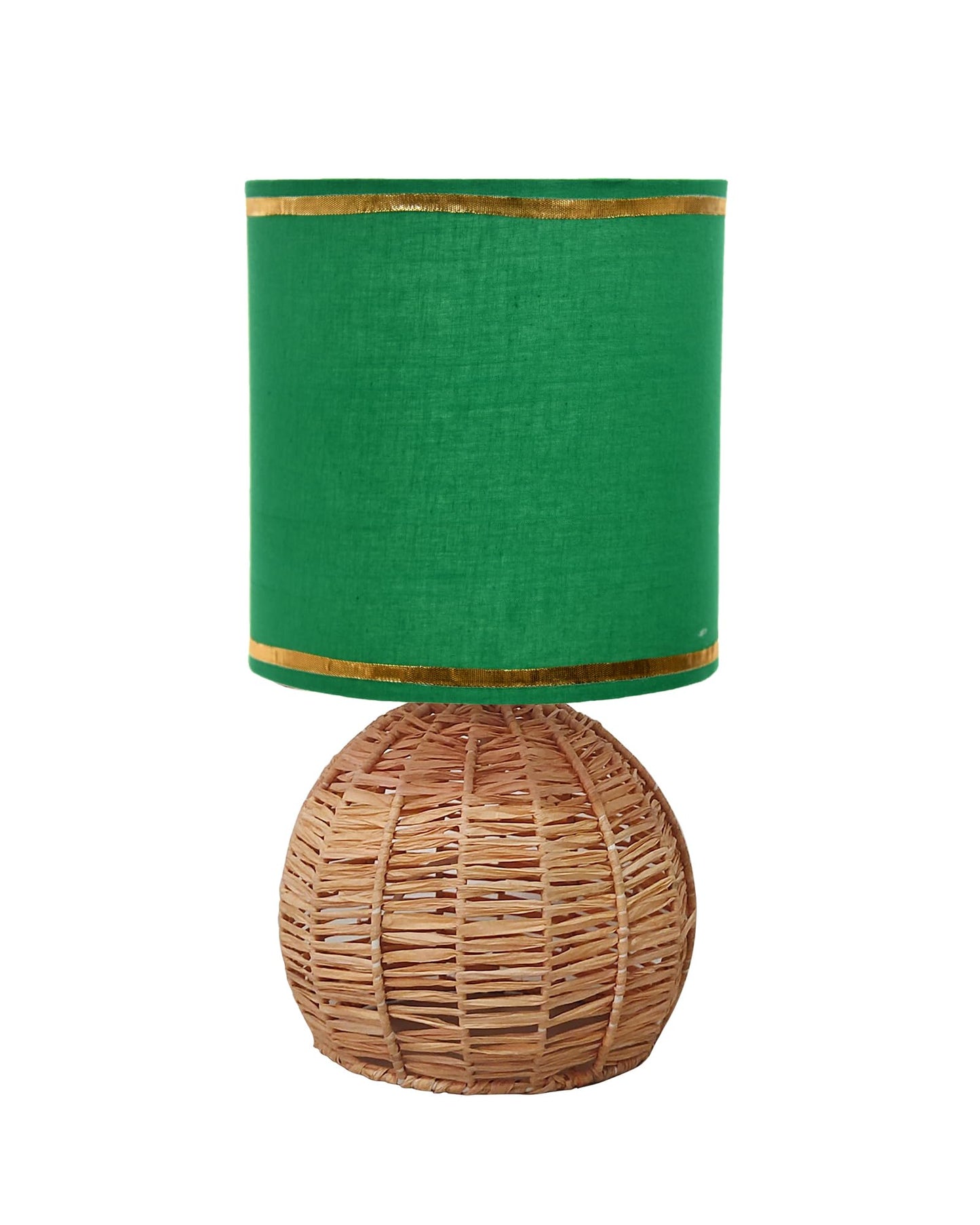 Homesake® Shade Rattan Table Lamp for Bedroom & Living Room, Natural Wicker Bedside Lamp for Bedroom, Living Room & Home Décor, E27 Holder, Livra, Scandinavian, Minimal Style Lighting (Round, Jute)