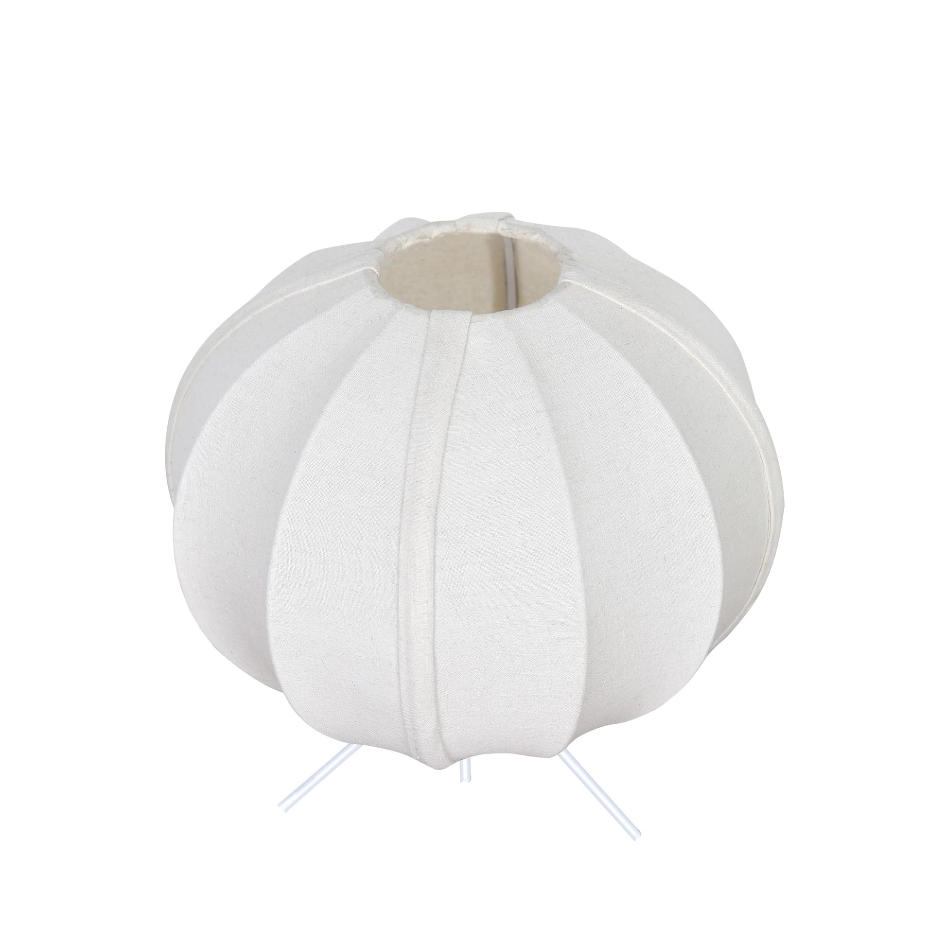 Homesake® Traditional Style Design Living Room Silk Fabric Table Lamp for Home and Hotel Decoration Ball Shade Silk Restaurant Table Lamps White