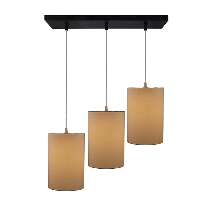 3-lights Linear Cluster Chandelie shade hanging Pendant Light, kitchen area and dining room light