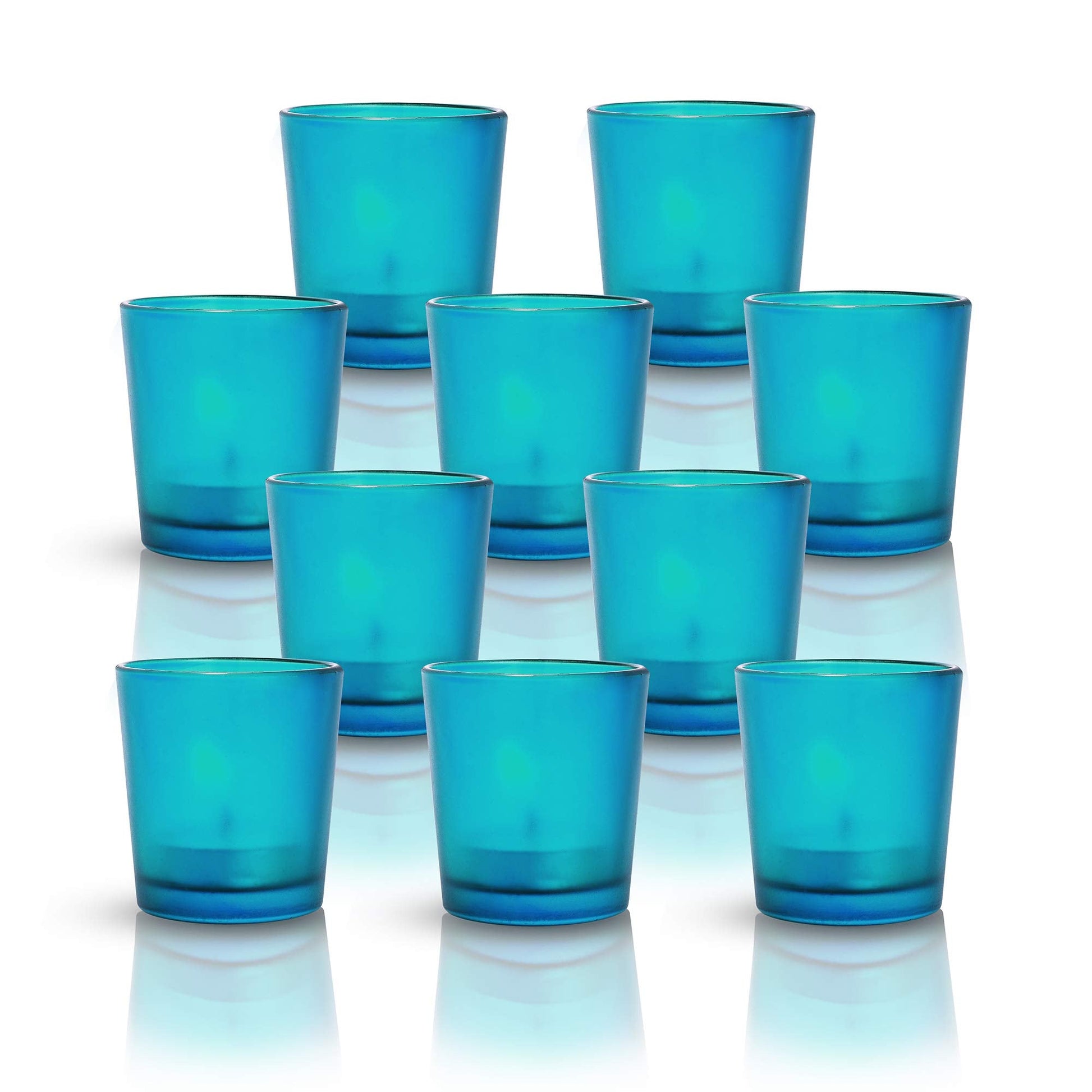 Homesake® Glass Candle Holder Stand With Candle, Pack of 10