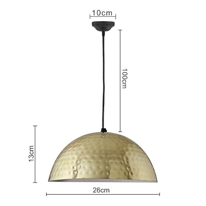 Classic Hammered Pendant Light, Rose Gold, Hanging Lights