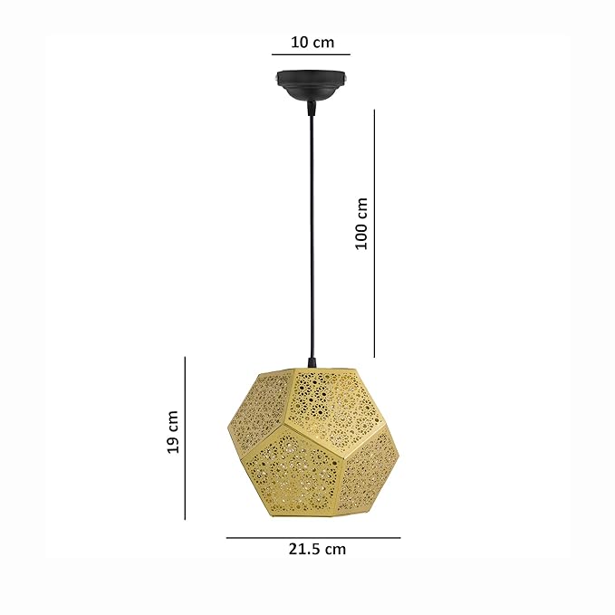 Cubist Hexagon Moroccan Hanging Light, Pendant Ceiling Light
