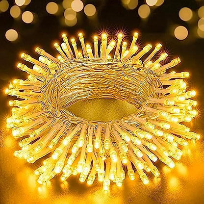 Homesake® 36 Feet Long 40 LED Power Pixel Serial String light Fairy Lights, Plug Sourced, Home & Outdoor light for decoration, Diwali Lights for Decoration Home, festive decor (Pack of 1 Warm White)