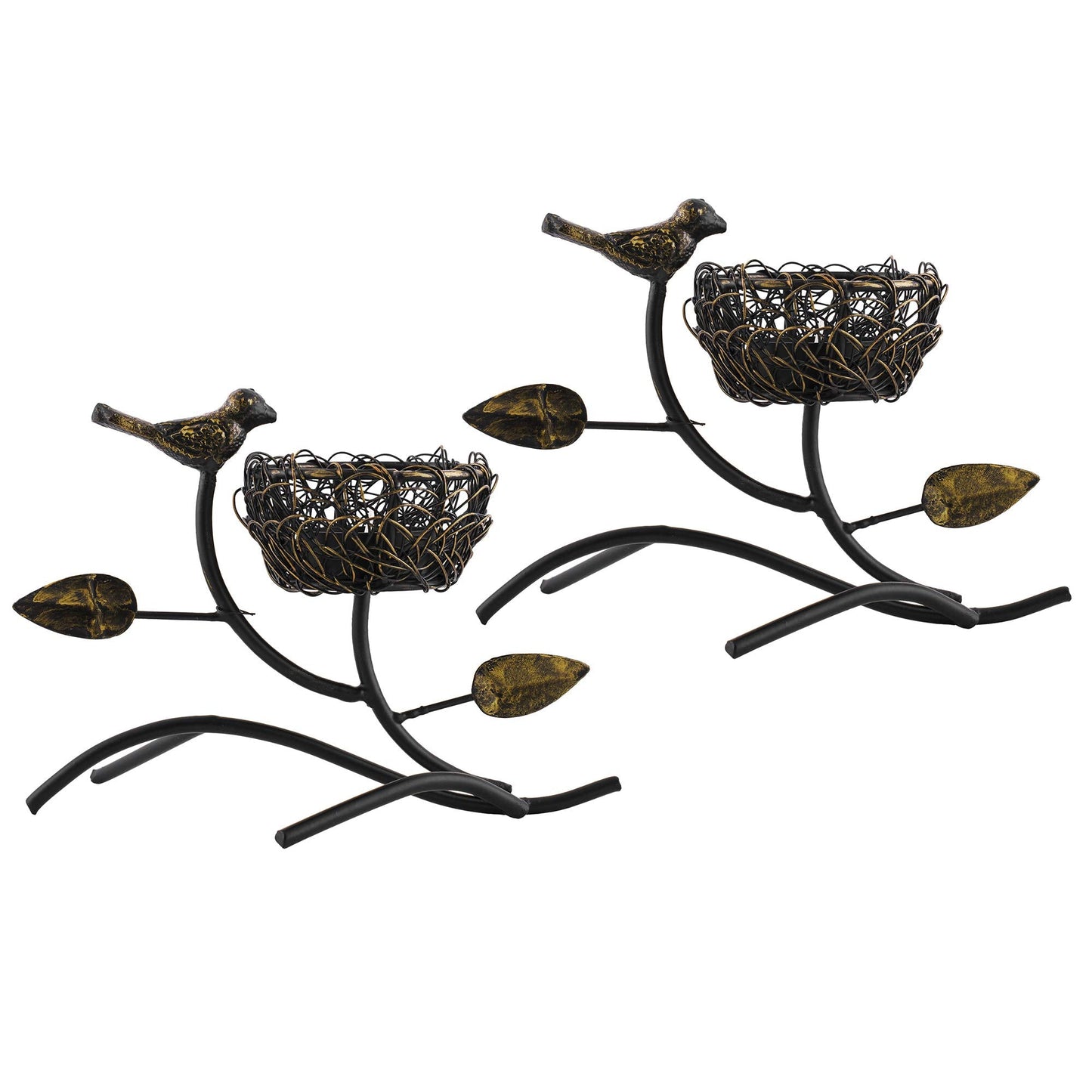Homesake® Decorative Bird with Nest Table Tea Light Holder, Wedding Dining Table Romatic Candle Light Wax Diya Centerpiecec