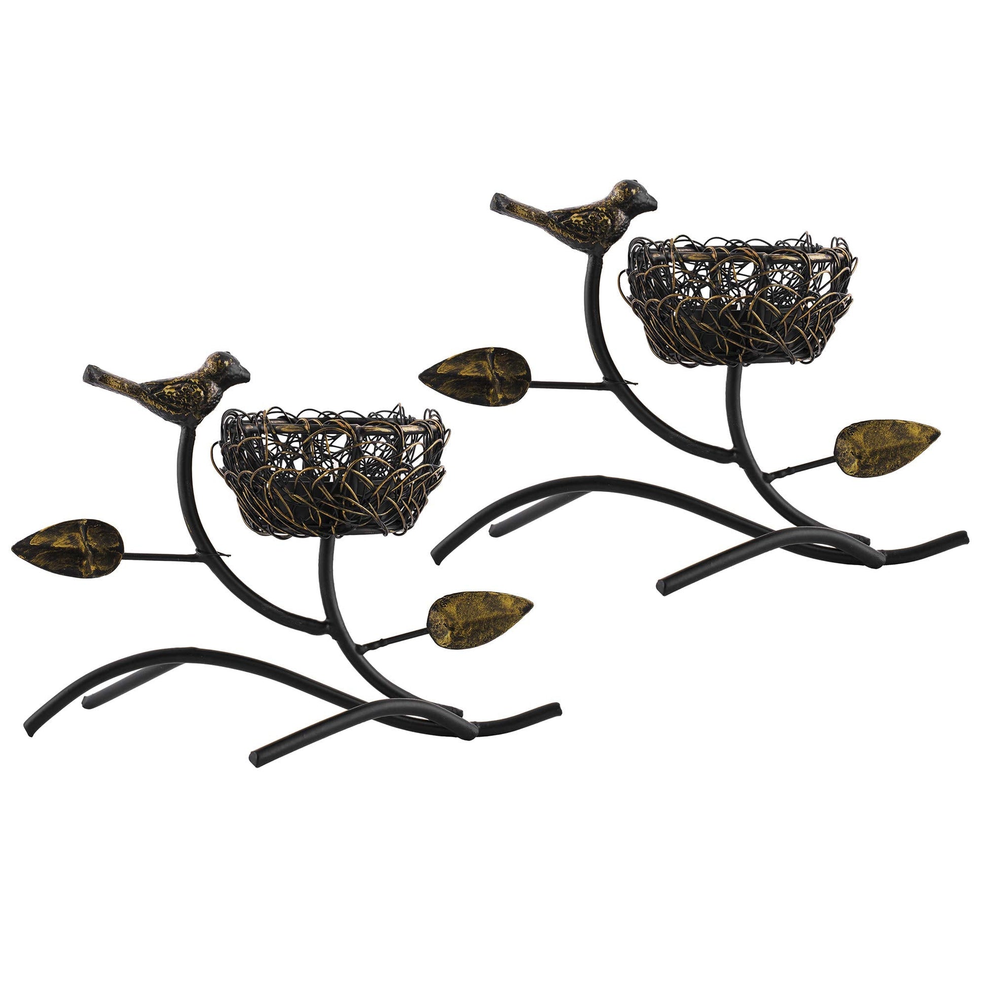 Homesake® Decorative Bird with Nest Table Tea Light Holder, Wedding Dining Table Romatic Candle Light Wax Diya Centerpiecec