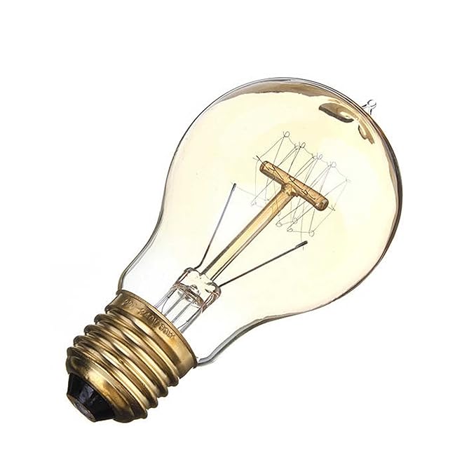 Filament A19 Vintage Edison Light Bulb, Quad-Loop Antique hanging light, E27 Base