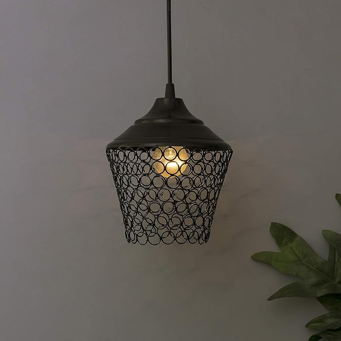 Matt black Crystal hanging lantern light, ceiling light, Nordic E27 pendant