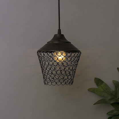 Matt black Crystal hanging lantern light, ceiling light, Nordic E27 pendant