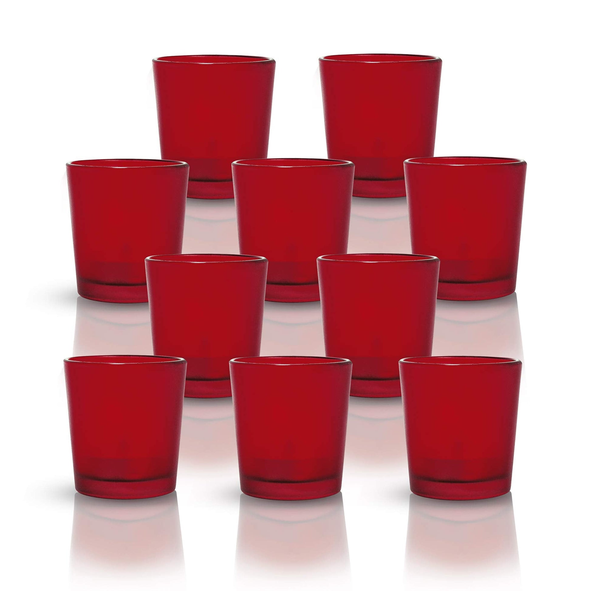 Homesake® Glass Candle Holder Stand With Candle, Pack of 10