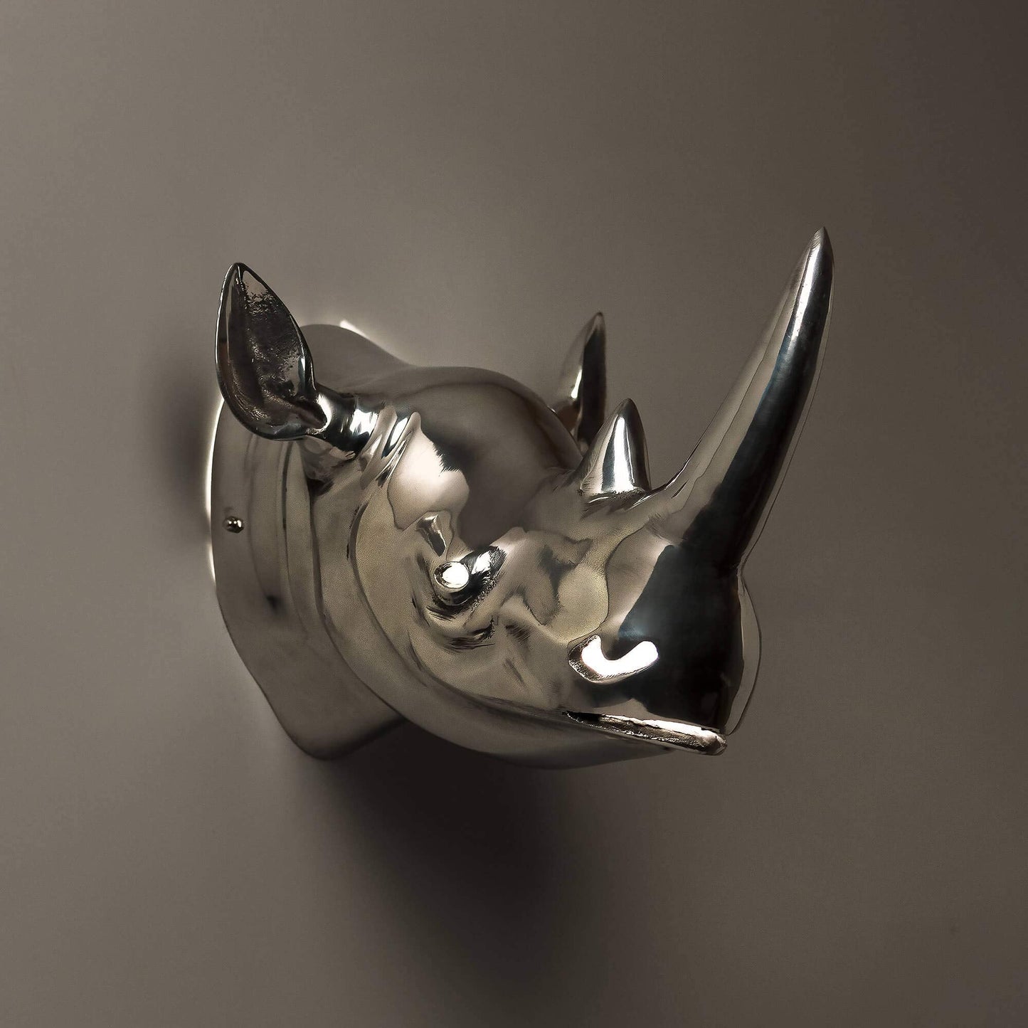 Homesake® Trophy Rhino Head Wall Decor Light, Wall Art Metal Lamp Antique Decorative | Fancy Light for for Living Room, Bedroom - Home Decor Items