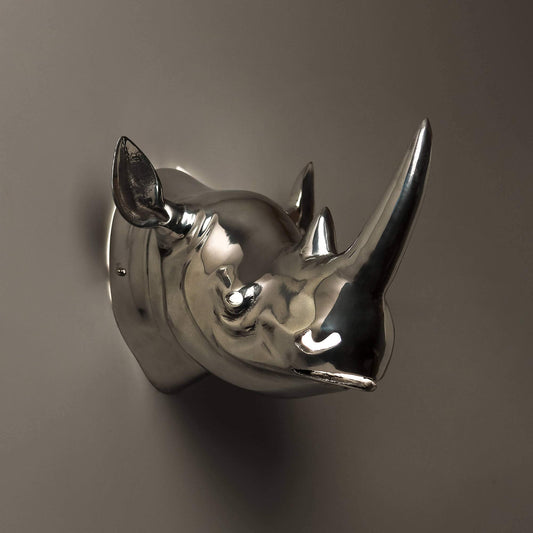 Homesake® Trophy Rhino Head Wall Decor Light, Wall Art Metal Lamp Antique Decorative | Fancy Light for for Living Room, Bedroom - Home Decor Items