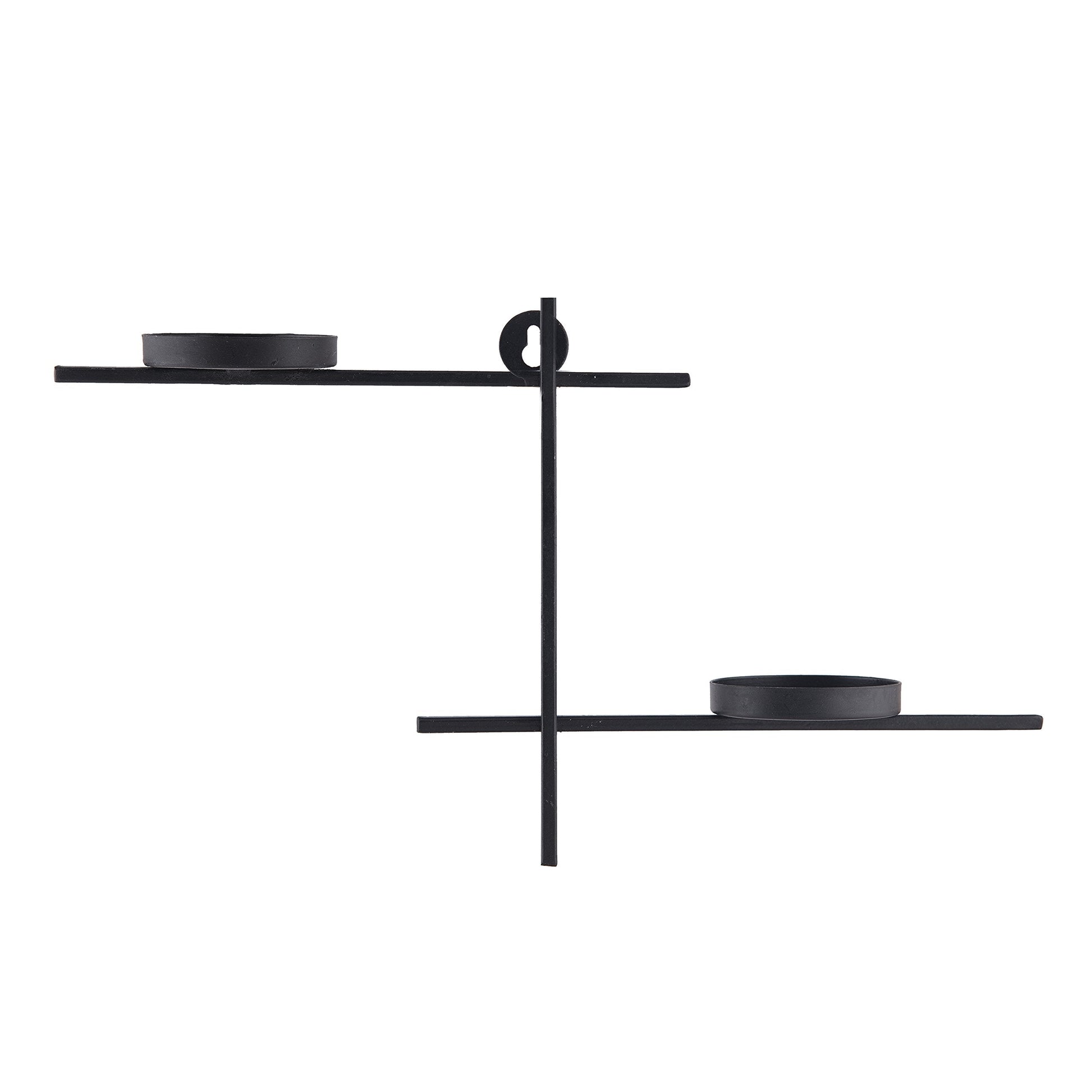 Homesake® Black Scorching Ladder with Pair of Votive Wall Hanging Candle Tealight Holder, Set of 2