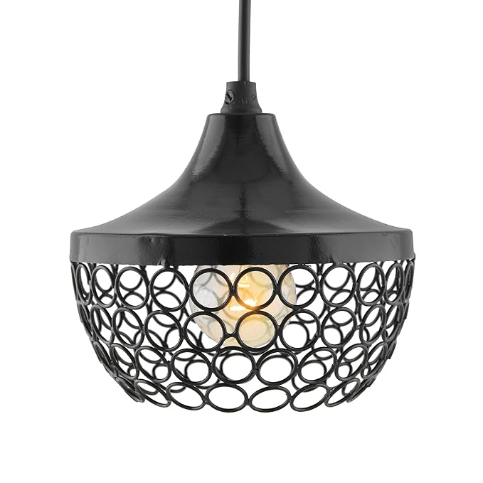 Matt black Crystal hanging goblet light, ceiling light, Nordic E27 pendant