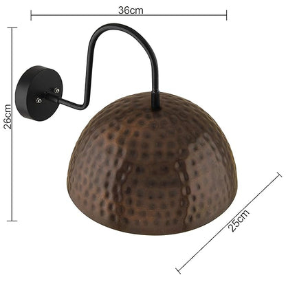 Rustic Antique Hammer 10" Wall Sconce Gooseneck Retro Wall Light Fixtures for Bedroom Nightstand, Barn Warehouse