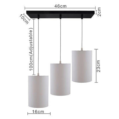 3-lights Linear Cluster Chandelie shade hanging Pendant Light, kitchen area and dining room light