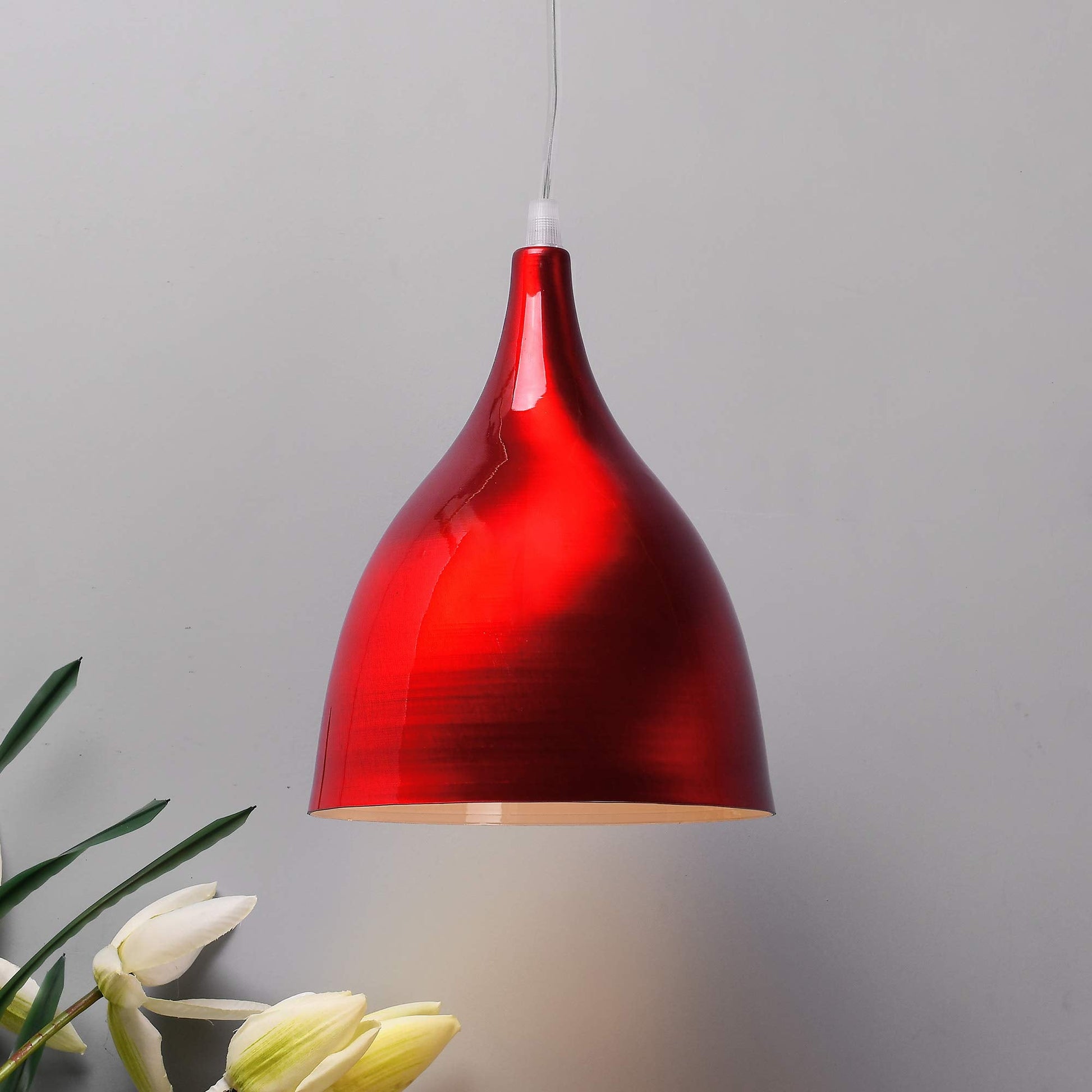 Homesake® Glossy Spining Top Hanging pendant Lamp, Ceiling Light (Red, Spining)