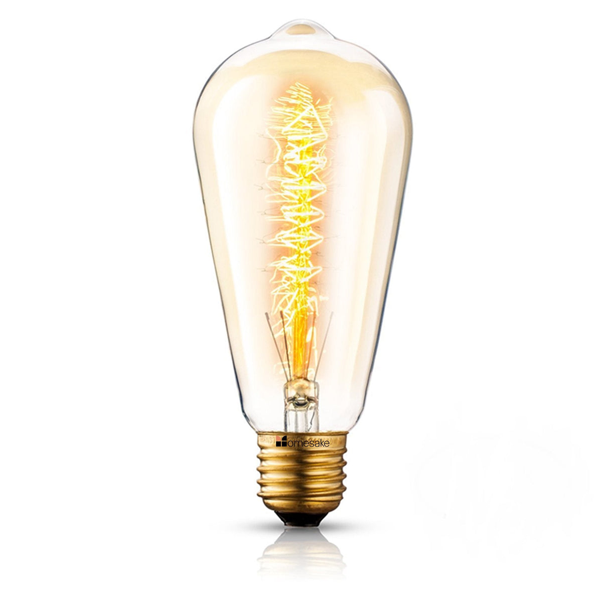 Homesake® ST64 Pear Shape Edison Bulb Pendant Light | Industrial Hanging Ceiling Lamp with Antique Brass Holder & Warm LED Filament Bulb – Retro Home & Café Décor
