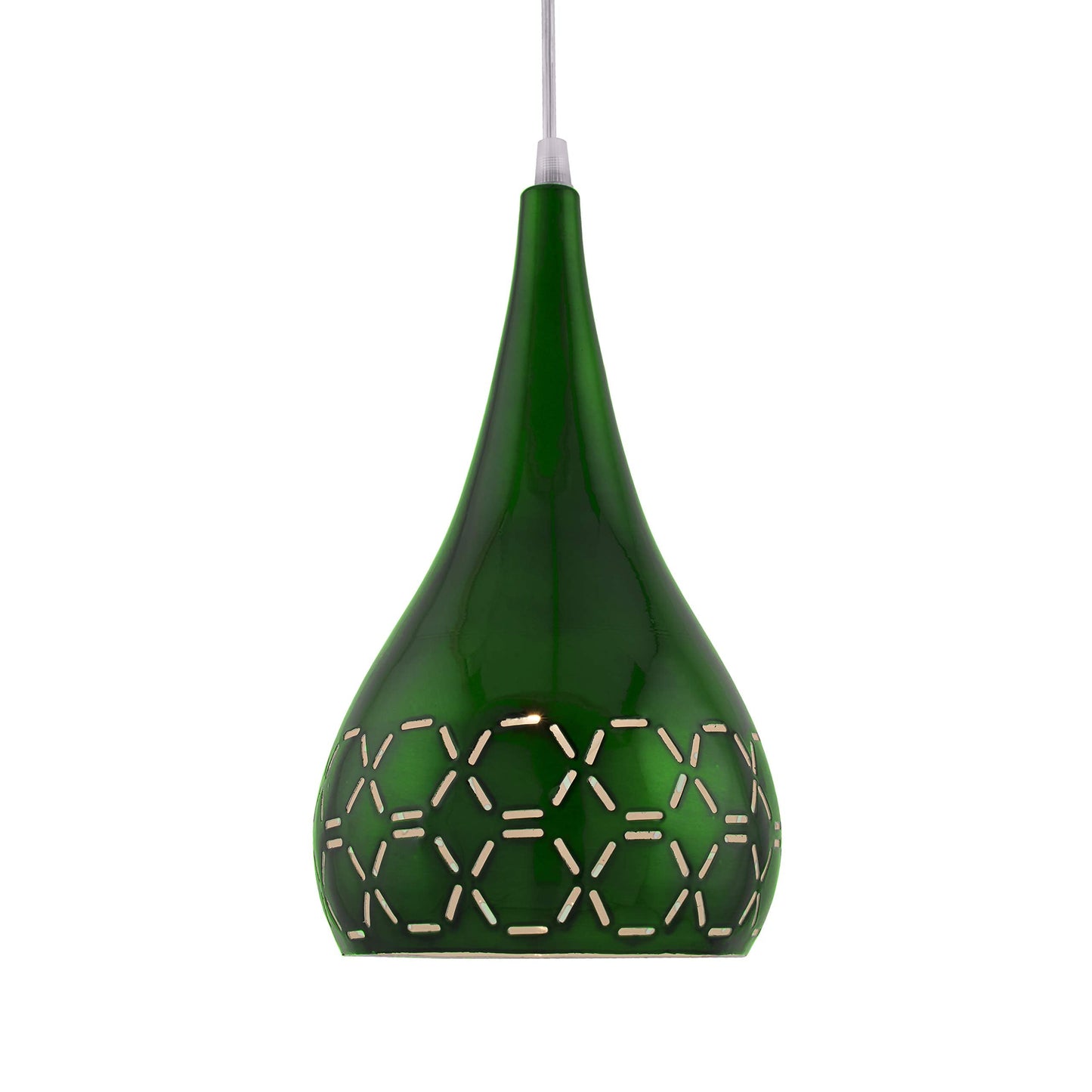Homesake® Glossy Spining Top Hanging pendant Lamp, Ceiling Light (Green, Cross-Cut)