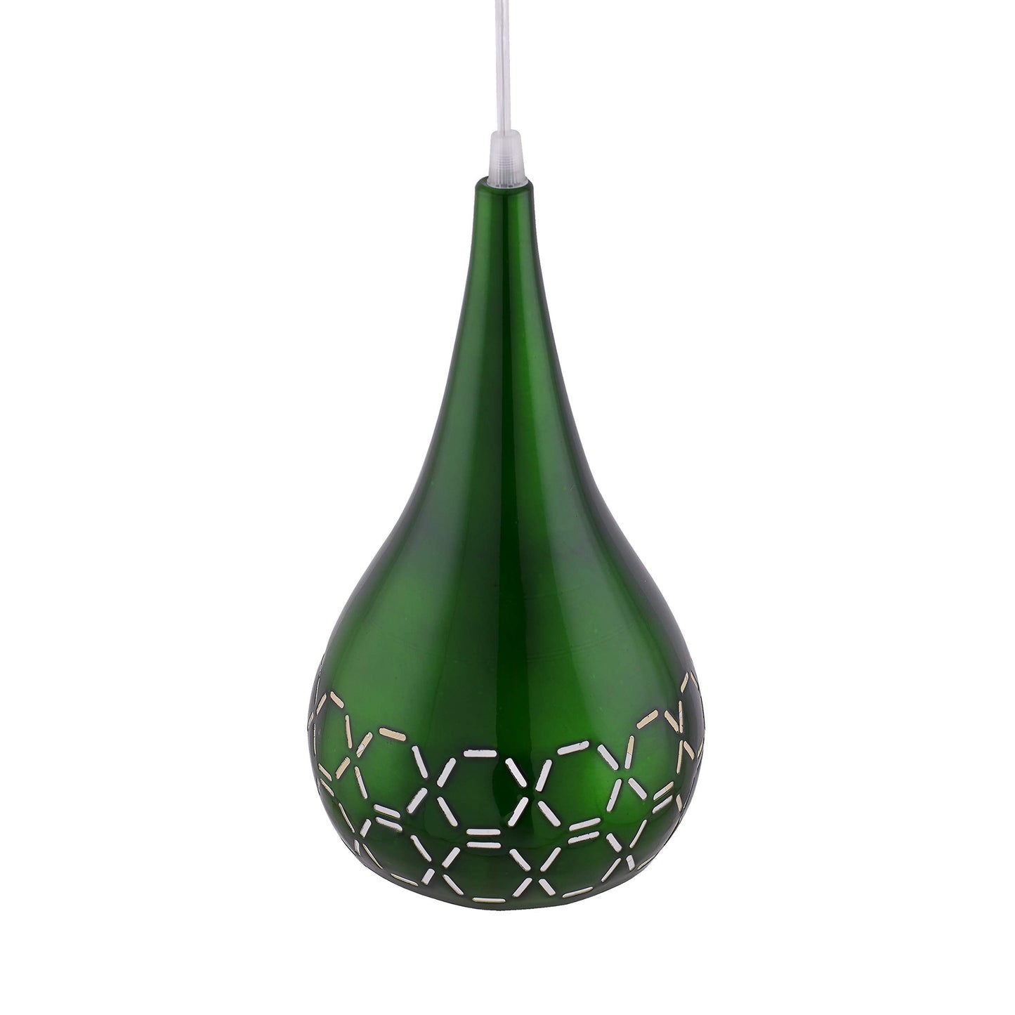 Homesake® Glossy Spining Top Hanging pendant Lamp, Ceiling Light (Green, Cross-Cut)