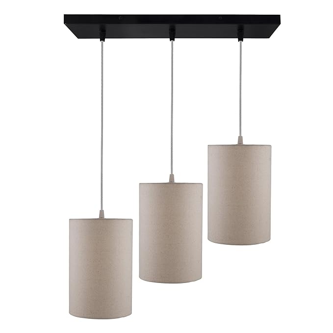 3-lights Linear Cluster Chandelie shade hanging Pendant Light, kitchen area and dining room light