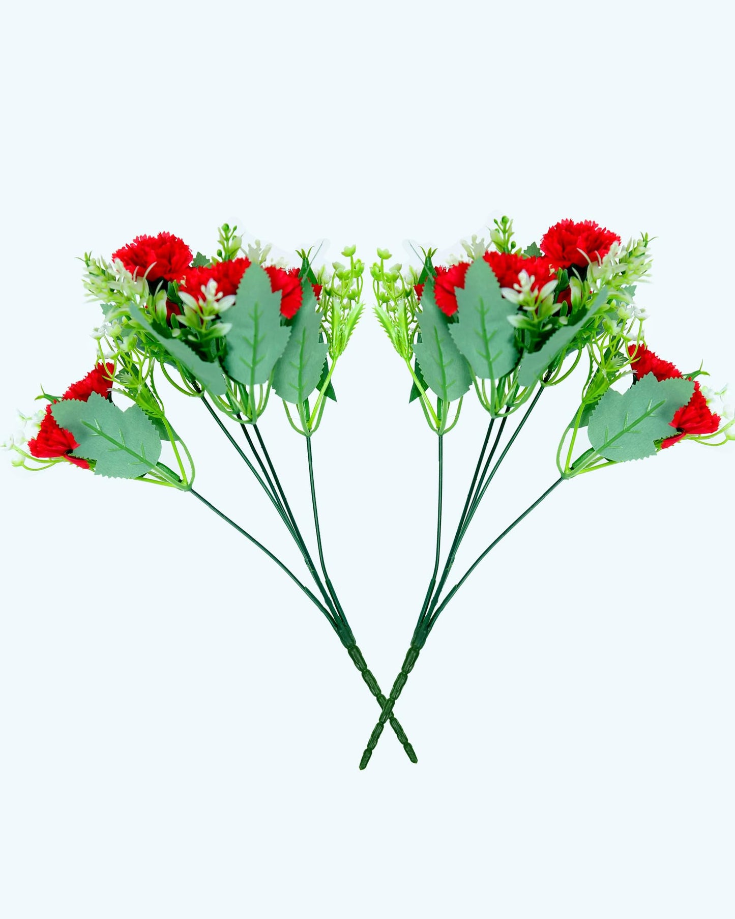 Homesake® Artificial Carnation Flowers with Greenery, Faux Floral Bouquet for Home Decor, Table Centerpiece, Living Room, or Gift, Pot Not Included, Realistic Silk Flowers Arrangement, Yellow