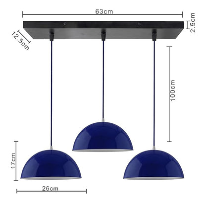 3-lights Linear Cluster Chandelier hanging Pendant Light, kitchen area and dining room light, LED/filament light