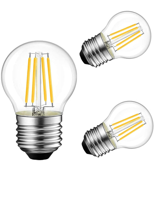 Homesake® Edison Tungsten Filament Round Antique Glass G45 Light Bulbs Vintage Base E27 Bulb Yellow Light For Home Decoration Living Room/Hall/Balcony/Restaurant Bar Lighting