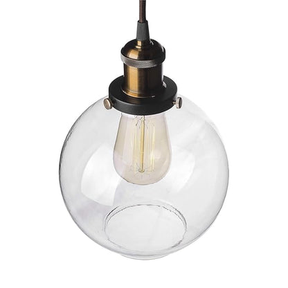 Industrial Kitchen Glass Globe Pendant Light , Antique Filament Hanging Ceiling Fixture