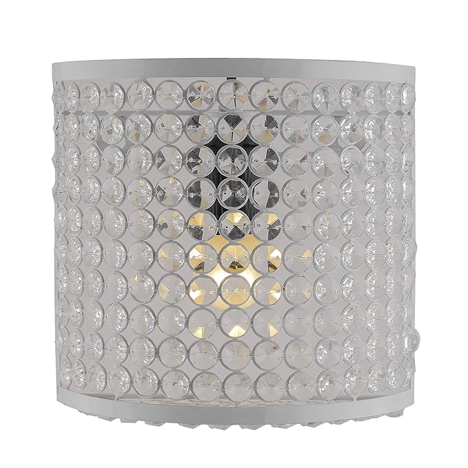 Crystal French Wall Sconce Lamp, Decorative Door Light, Matt Black and Crystal