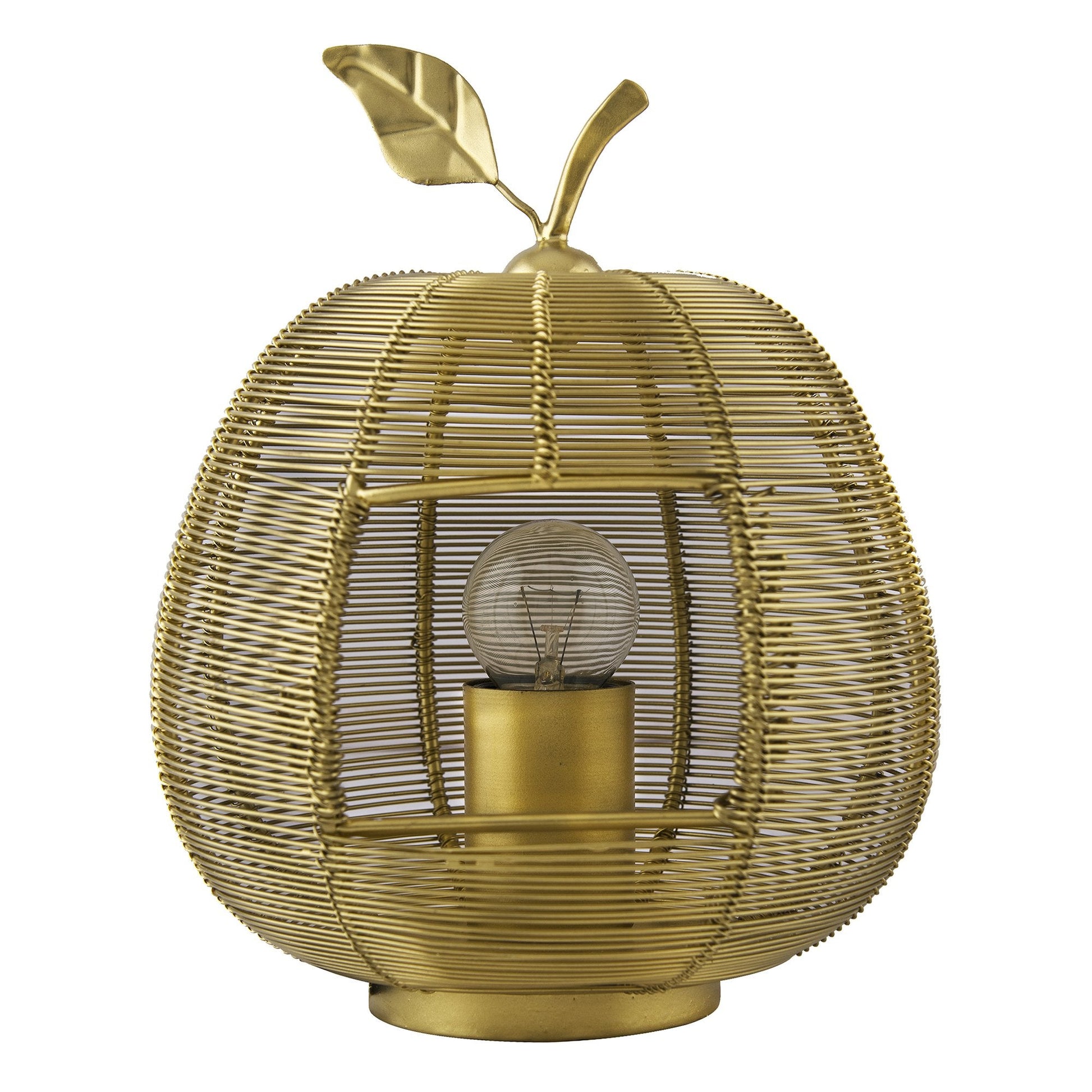 Homesake® Silver Apple Contemporary Lamp Modern Bedside & Living Room Accent Lamp for Home Décor, Café, Restaurant & Gift
