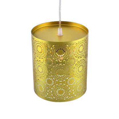 Homesake® Moroccan Hanging Pendant Light for Home Decor, Living Room (Cylinder , Linear , Multicolour )
