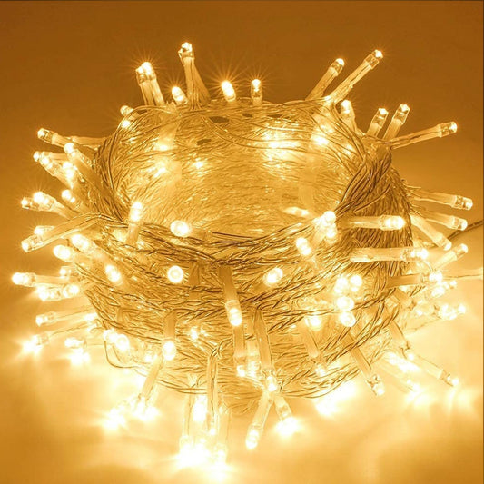 Homesake® 36 Feet Long 40 LED Power Pixel Serial String light Fairy Lights, Plug Sourced, Home & Outdoor light for decoration, Diwali Lights for Decoration Home, festive decor (Pack of 1 Warm White)