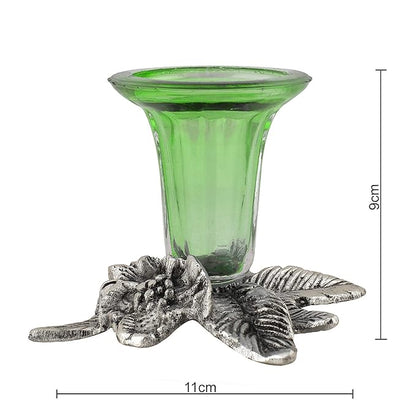 Antique Silver Candle Stand Grapevine, Diya Holder, Set of 2