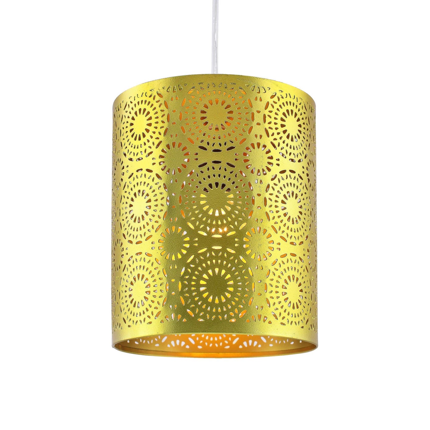 Homesake® Moroccan Hanging Pendant Light for Home Decor, Living Room (Cylinder , Linear , Multicolour )