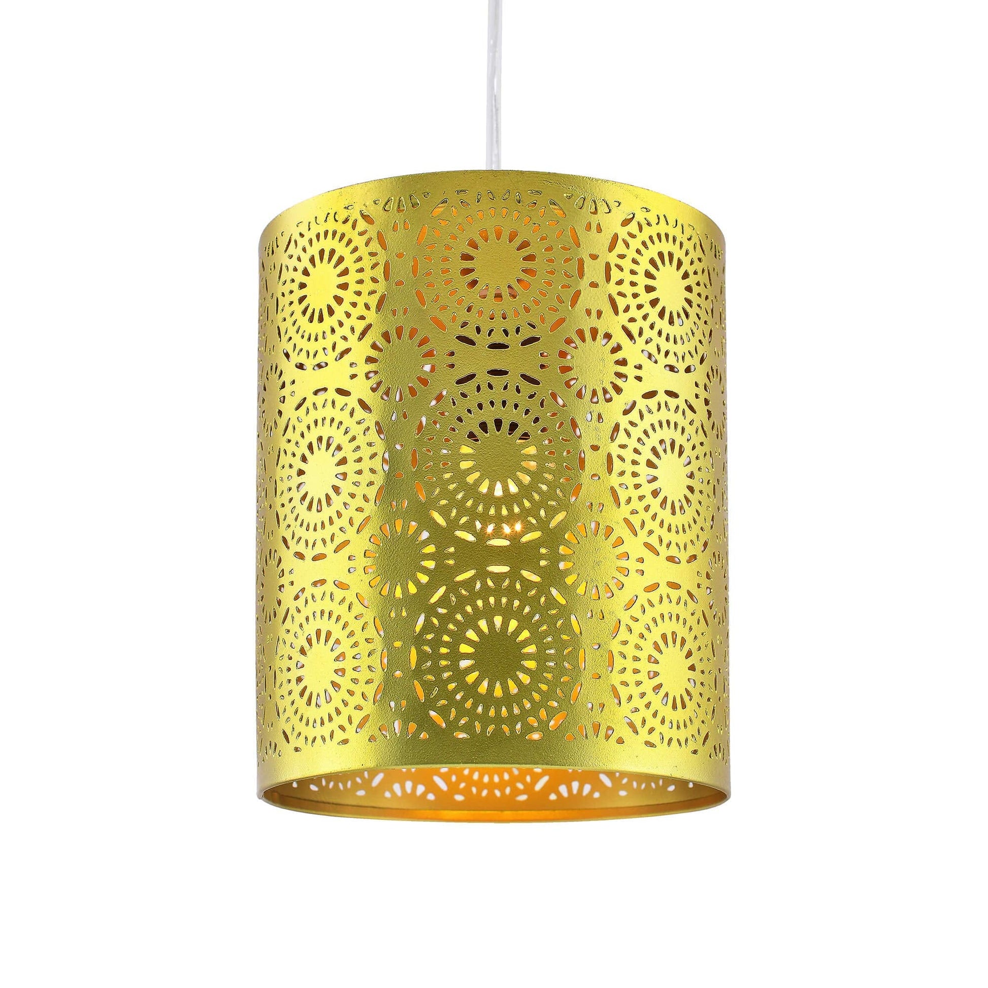 Homesake® Moroccan Hanging Pendant Light for Home Decor, Living Room (Cylinder , Linear , Multicolour )