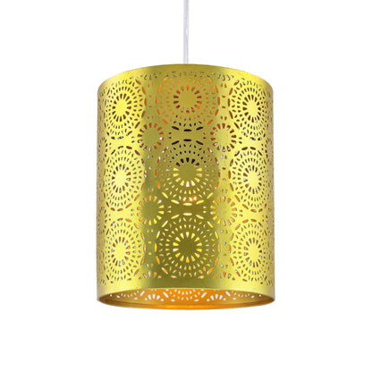Homesake® Moroccan Hanging Pendant Light for Home Decor, Living Room (Cylinder , Linear , Multicolour )