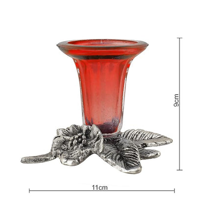 Antique Silver Candle Stand Grapevine, Diya Holder, Set of 2