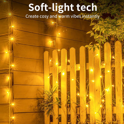 Homesake® 36 Feet Long 40 LED Power Pixel Serial String light Fairy Lights, Plug Sourced, Home & Outdoor light for decoration, Diwali Lights for Decoration Home, festive decor (Pack of 1 Warm White)