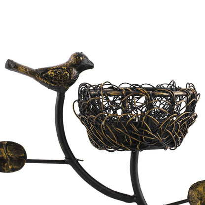 Homesake® Decorative Bird with Nest Table Tea Light Holder, Wedding Dining Table Romatic Candle Light Wax Diya Centerpiecec
