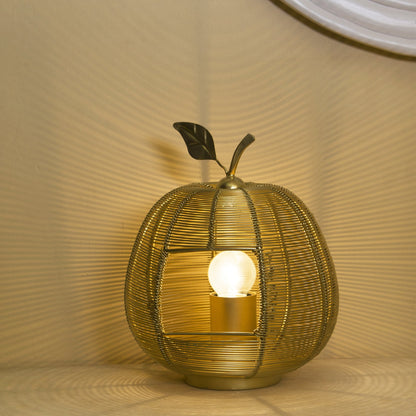 Homesake® Silver Apple Contemporary Lamp Modern Bedside & Living Room Accent Lamp for Home Décor, Café, Restaurant & Gift